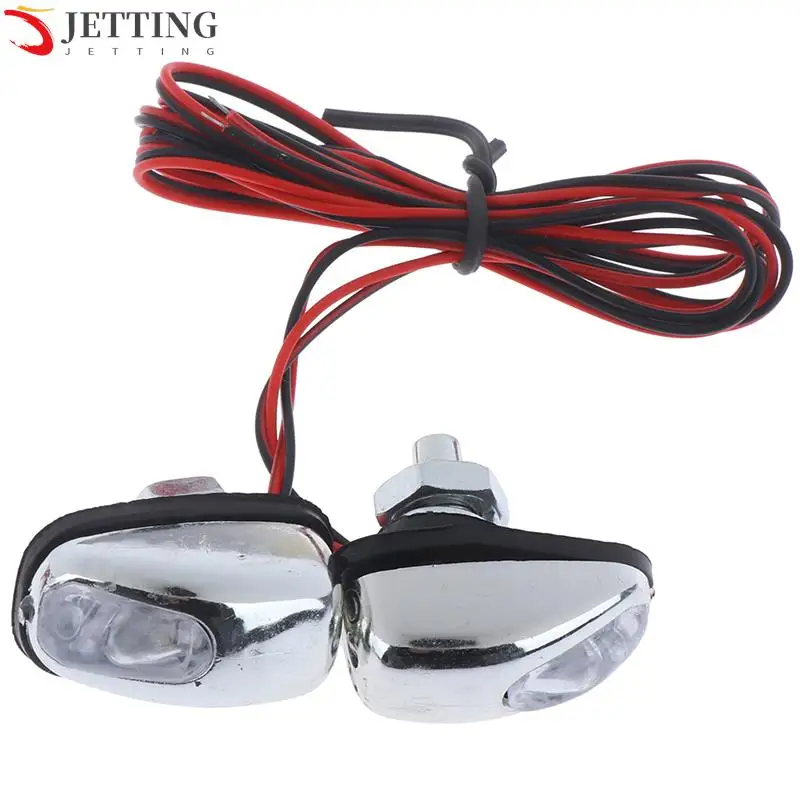

2Pcs LED Light Lamp Car Accessories Windshield Washer Wiper Jet Water Spray Nozzle Spout Wiper Washer Car Light