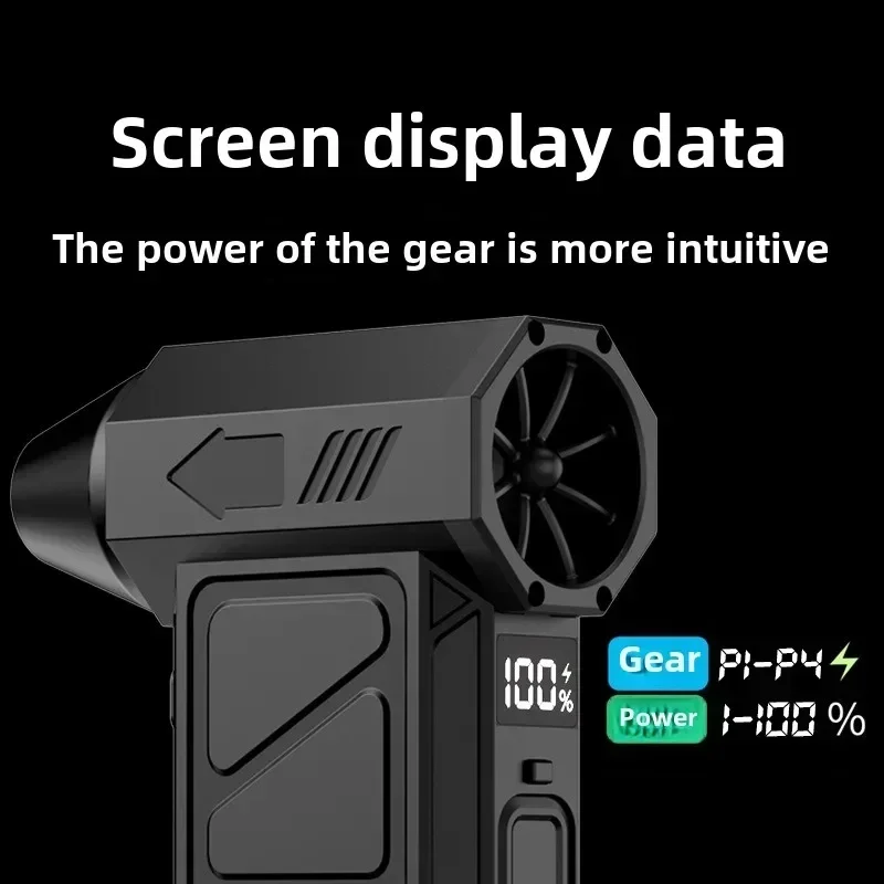 Violent Fan 130000RPM Powerful Air Blower Vacuum Dust Cleaner Type-C Charging Strong Winds 53m/s Brushless Turbo Jet Blower 3