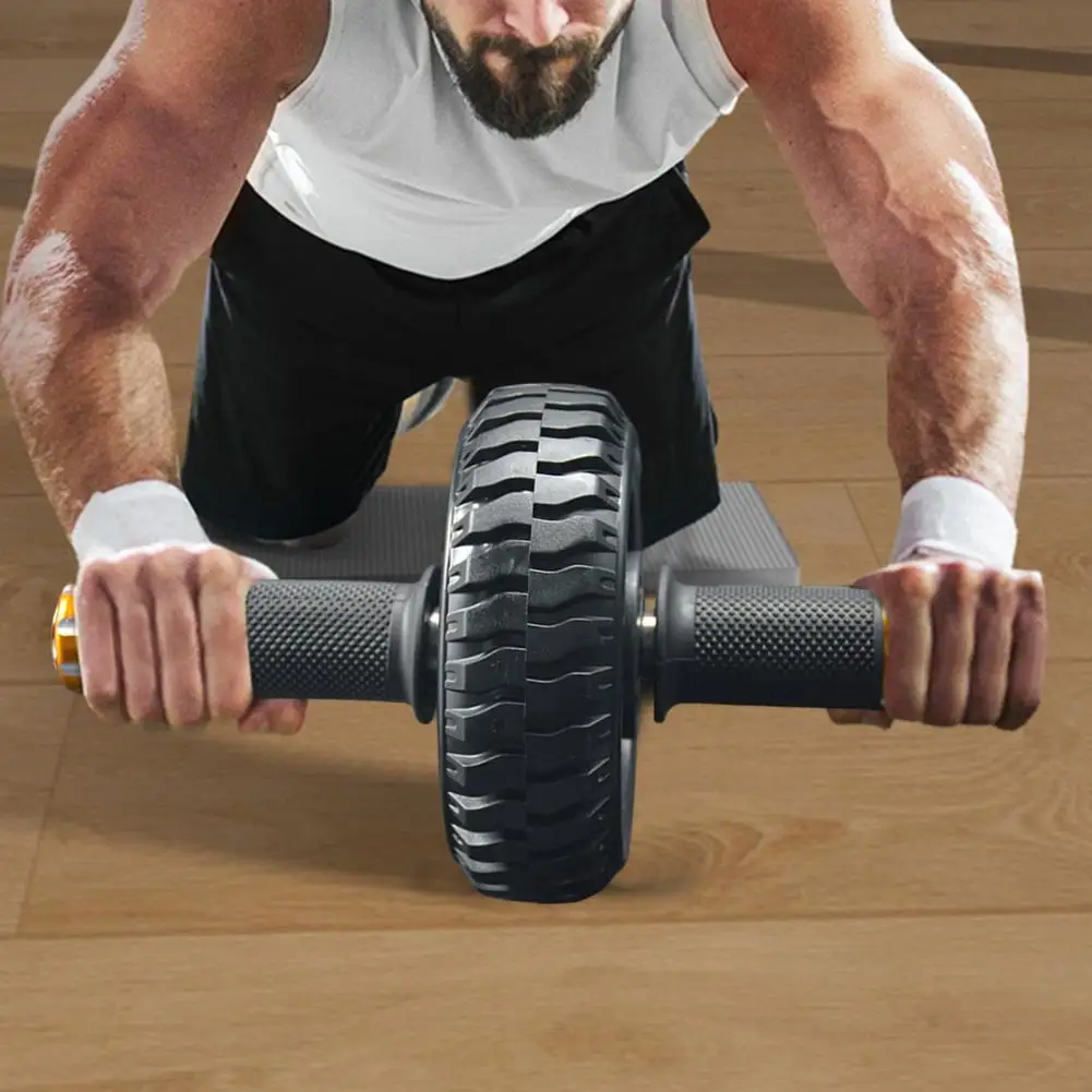 Rubber Single-wheel Abdominal Fitness Gym Exercise Roller Solid Ab Wheel Roller Anti-slip