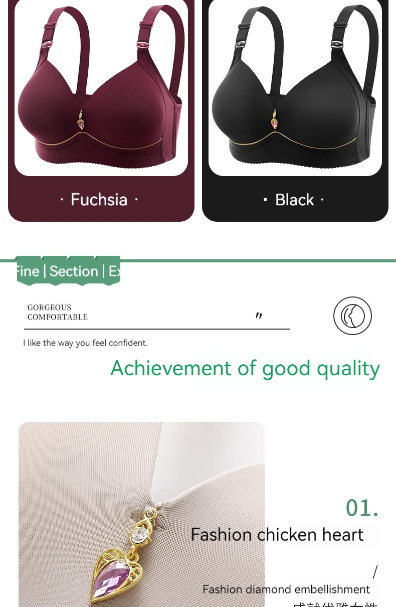 6 stücke Sexy Verschluss Bh Frauen Vorderen Befestigungs Bh Drahtlose Bhs für Frauen Push-Up Dessous Plus Größe Büstenhalter Keine stahl Ring Bh – Detail 14