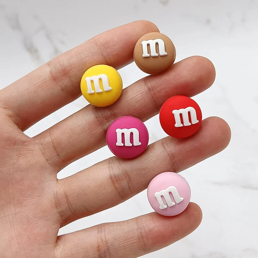 Colorful Chocolate Beans PVC Shoe Charms Accessory Shoe Upper Pins Buckle Decorations Badge Kids Gifts shoe charms shoe decorations