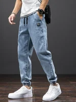 Plus Size 7XL 8XL Spring Summer Cargo Jeans Men Fashion Streetwear Denim Pants Baggy Casual Jogger Harem Jean Trousers Male