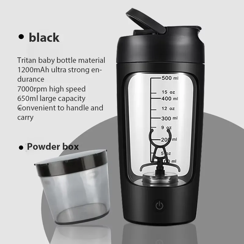 Electric Protein Powder Blender Cup fully automatic Type C rechargeable shaker milkshake sports fitness blender