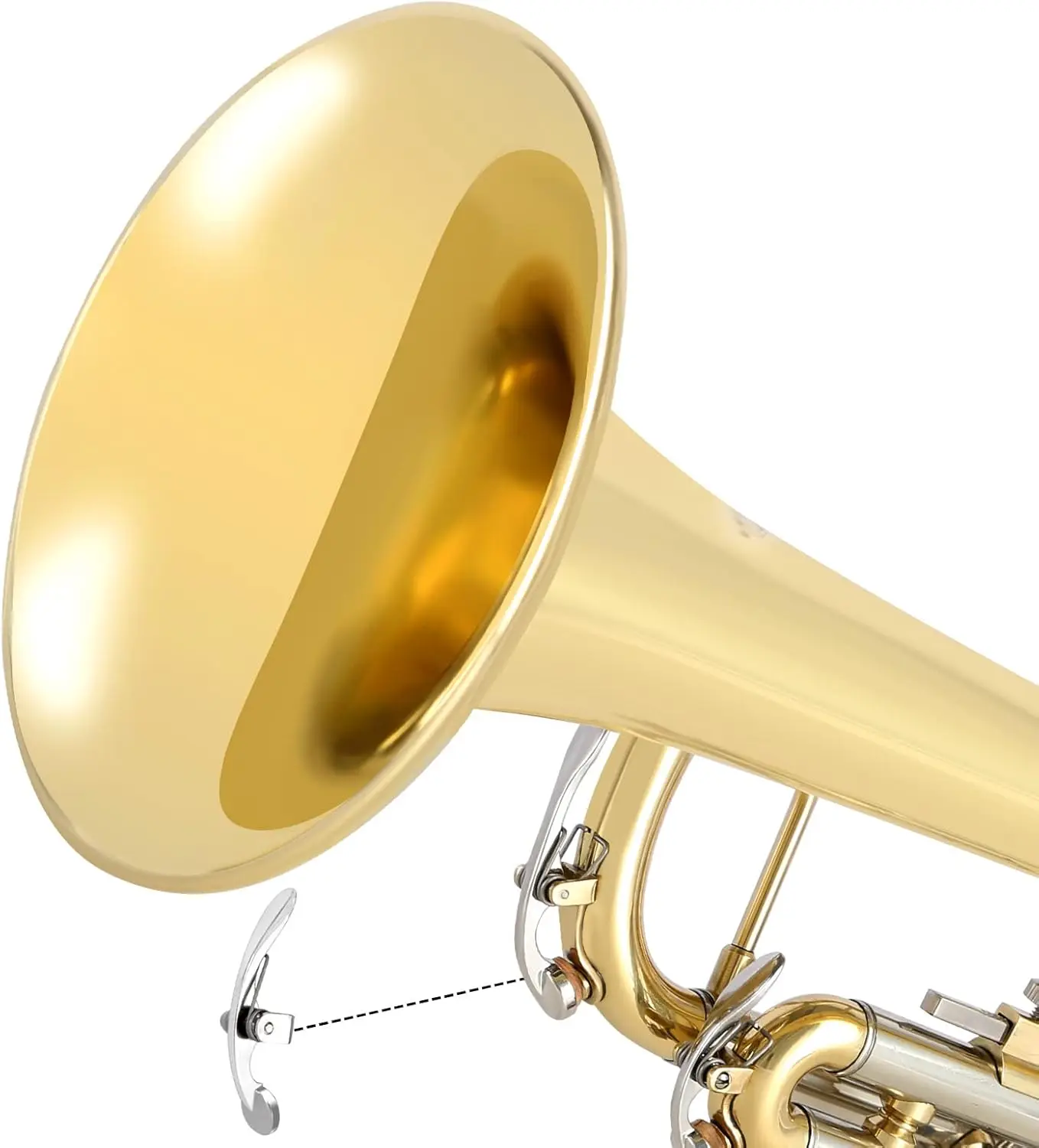 Bb Trumpet Standard Trumpet Set with Carrying Case,Gloves, 7C Mouthpiece, Cleaning Kit, Tuning Rod (Phosphor Copper/Cup