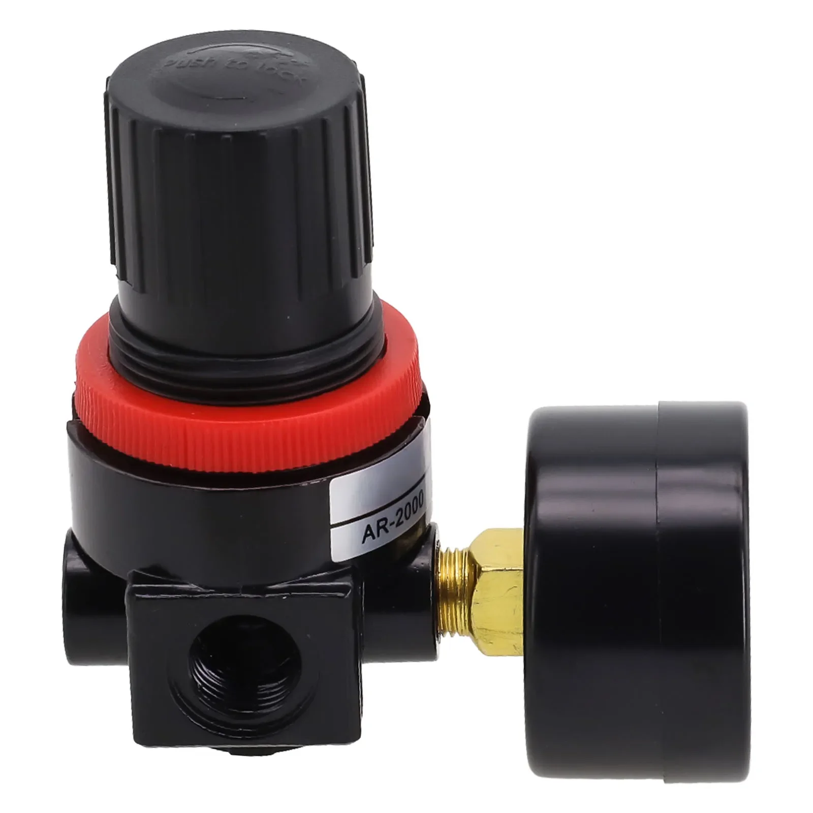 With Pressure Gauge Pressure Regulator Air Compressor 1/8" NPT Female Compressed Air Compressor 1/4NPT Por