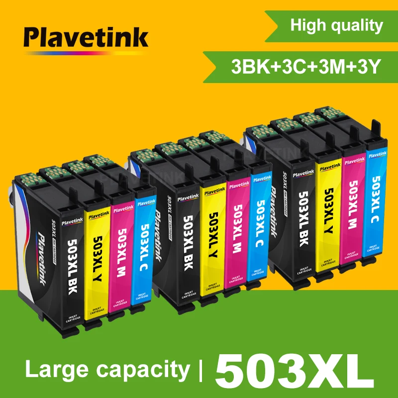 Plavetink 503 Cartucho de Tinta Compatível para Impressora Epson Xp5200 Wrokforce Xp-5205 Wf2960 Wf-2965 para Cartucho T503 T503xl