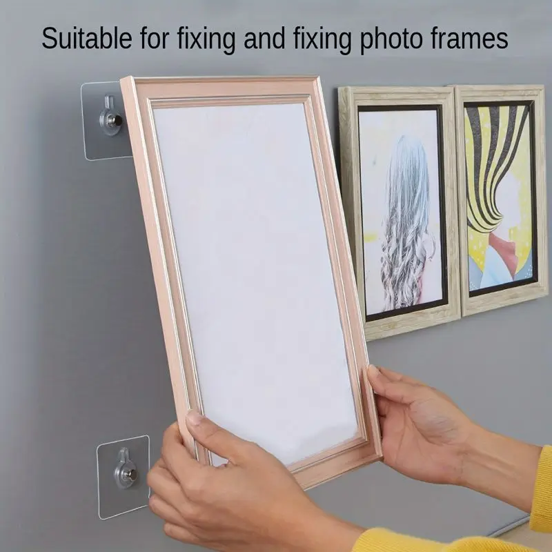 Description Picture 5 of itemHook Hanging Sticker Strong Adhesive Hooks Punch-Free Picture Frame Nail Poster Photo Clock Hooks Kitchen Bathroom Screw Hooks