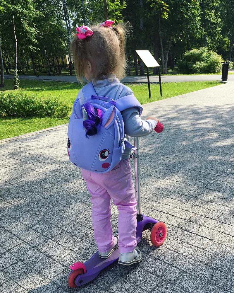 Baby Girl Backpack Toddler Girl Backpack 3D Unicorn Cartoon Travel Pre School Bag for Kid Backpacks with Safety Leash 1-5 Years