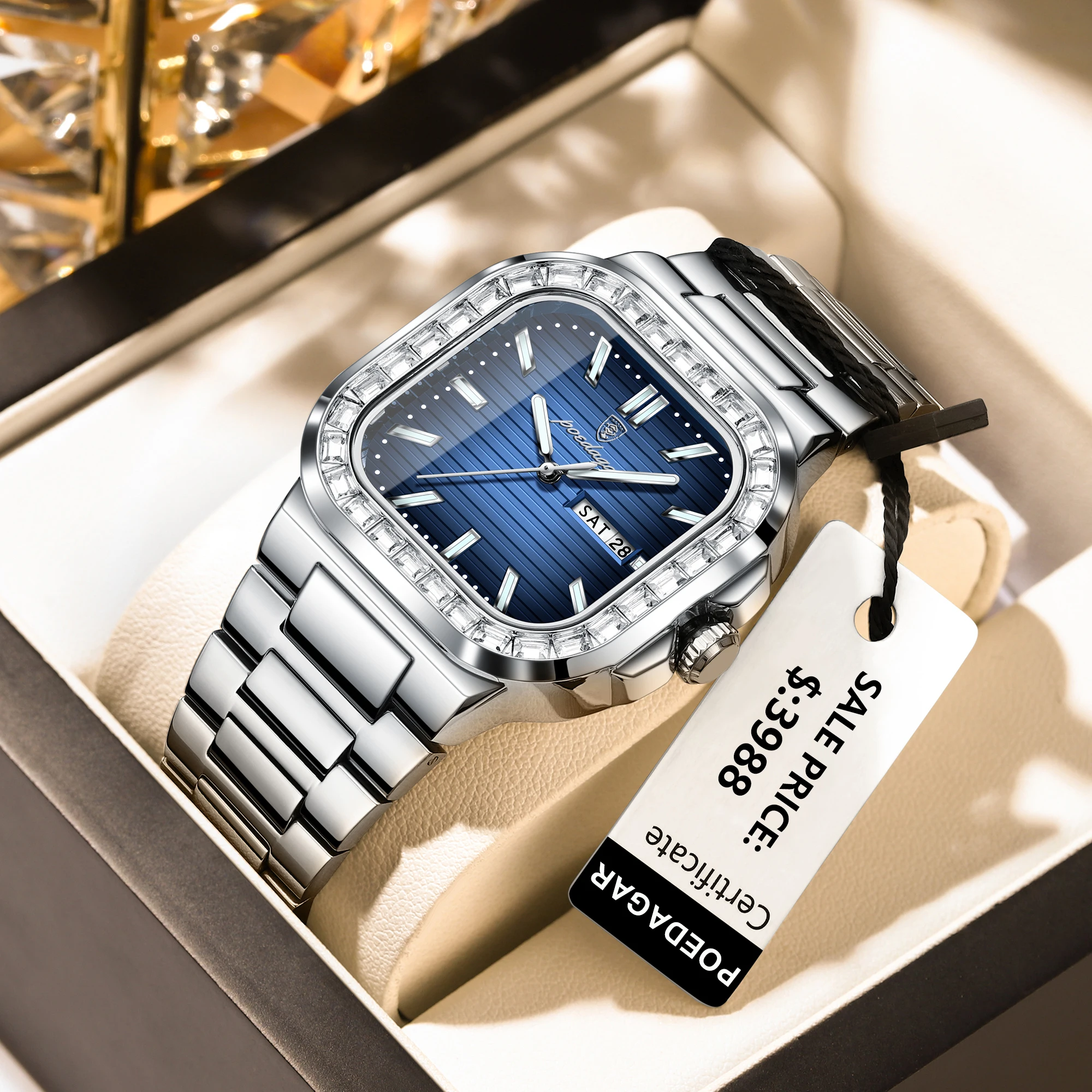 POEDAGAR-Luxury-Square-Watch-For-Men-Waterproof-Luminous-Date-Week-Man ...