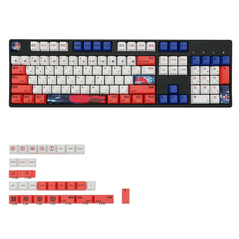 

Keycap OEM-профиль с сублимационной краской, 134 клавиши, полный набор, смена с сублимационной краской для игровой механической