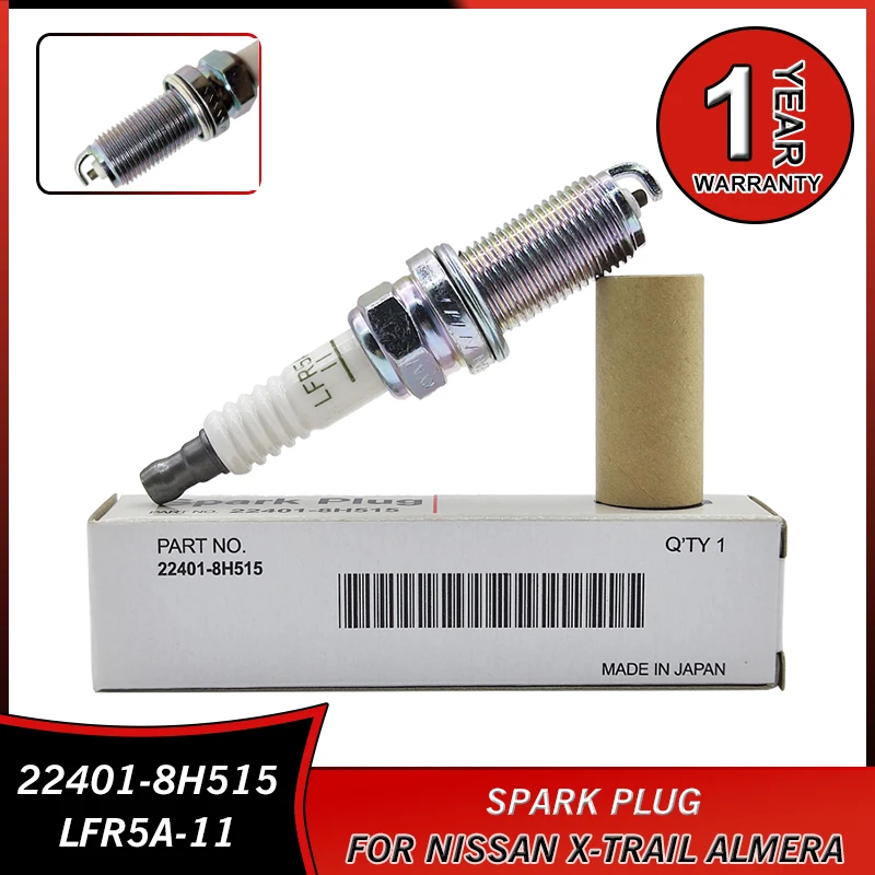 

22401-8H515 LFR5A-11 Spark Plug for Nissan X-Trail T30 Almera N16 Premera P12 Patrol Y61 TY61 Toyota Camry RAV4 Accessories 6376