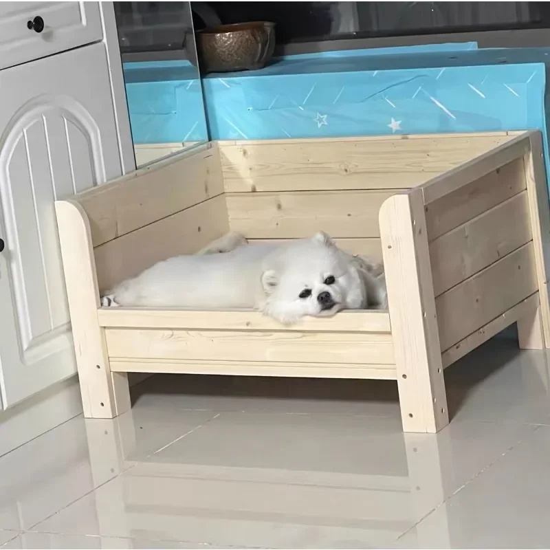 

Домик для кошки Four Seasons, деревянная качественная кровать для кошки с защитой окружающей среды, кровать для животных, комната для доставки кошек и собак