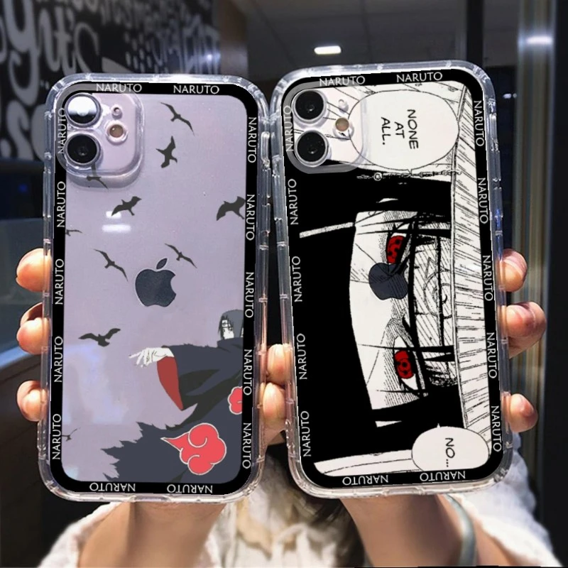 case for iphone 13 pro max Akatsuki Uchiha Itachi Anime Naruto Phone Case Transparent For Iphone 11 13 12 Pro Max Xr X Mini 6 6s 7 8 PLUS Coque Cover case for iphone 13 pro max