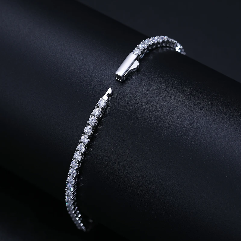 2mm 6/7/8/9 inch D VVS Moissanite Chain Tennis Bracelets For Women