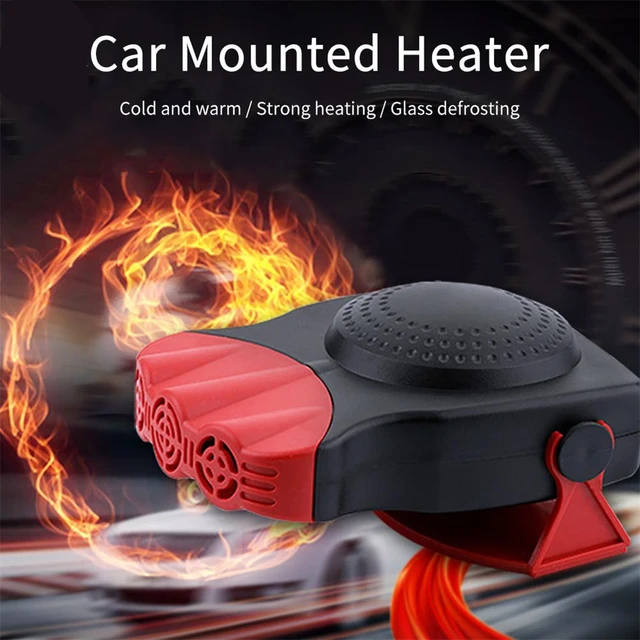 Ventilador Calefactor Para Coche, Desempañador De Rojo