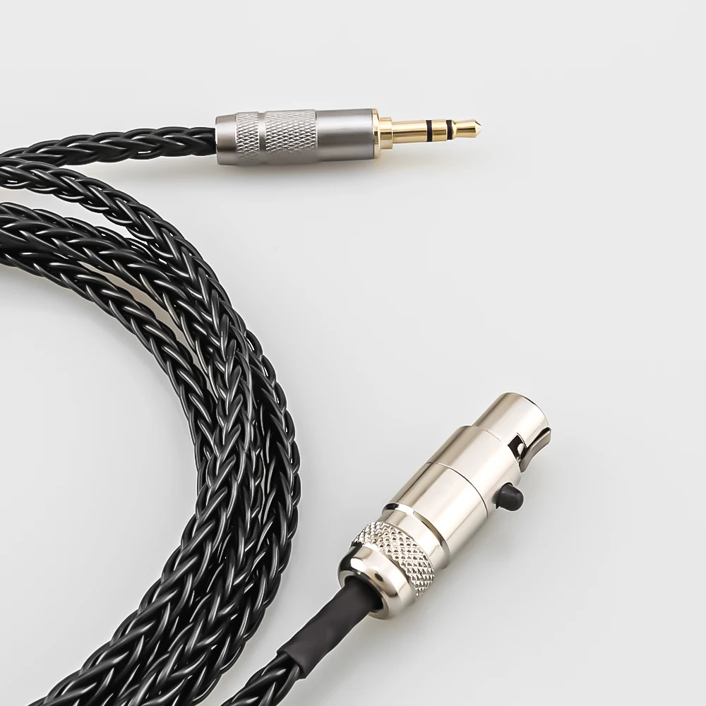 Hot Sale 8 Core Audio Headphone Upgraded cables 3.5mm stereo plug to mini XLR for AK G Q701, K240S ,K271 ,K702 ,K141 ,K171, K712