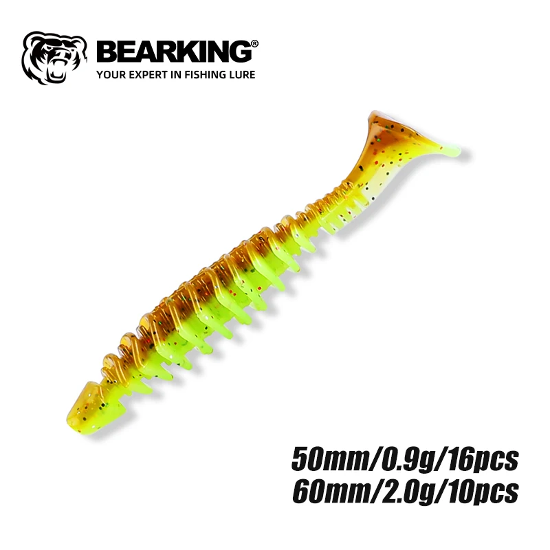 BEARKING Soft Bait Silicone Worm 50mm 60mm Artificial Fishing Lure Shad Needfish Saltwater Bass Tackle