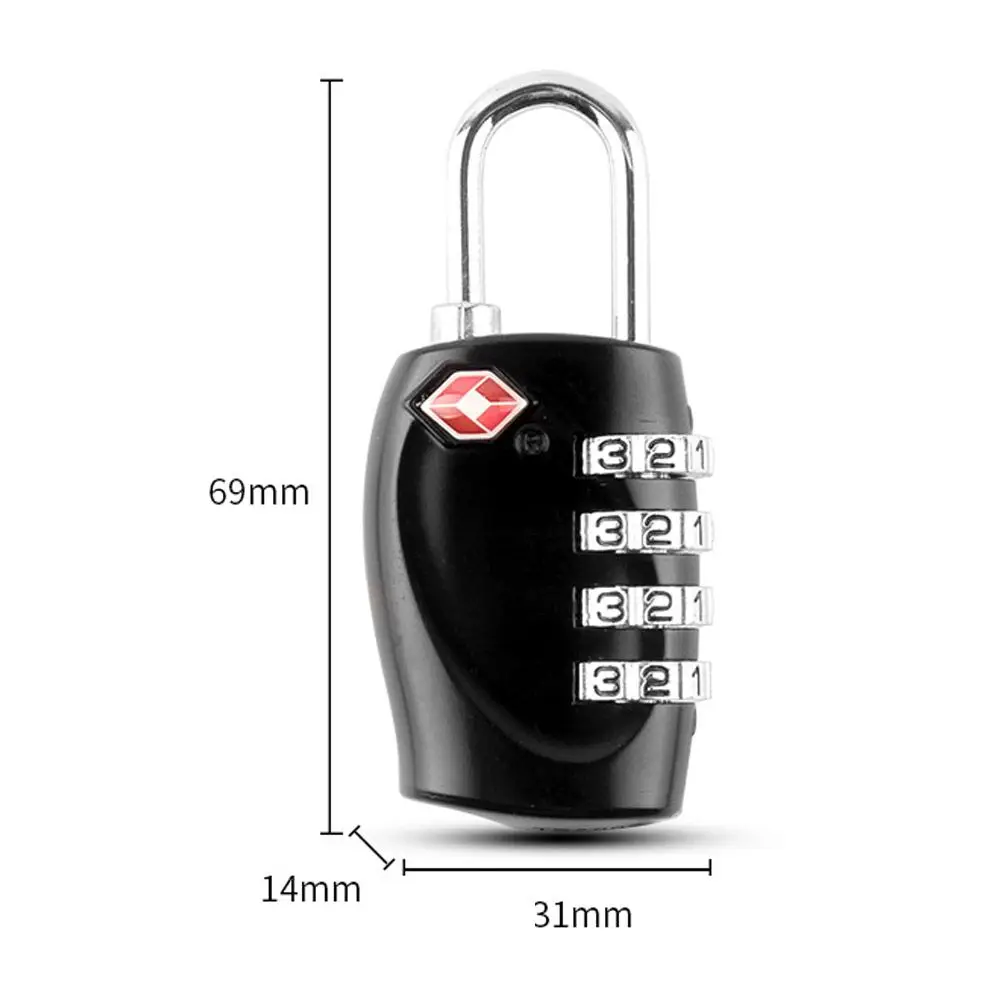 Metal Suitcase Luggage TSA Customs Code Lock Smart Combination Lock 4 Digit Password Lock Padlock