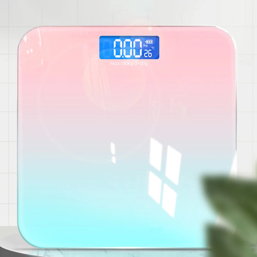 Gradient Color Intelligent LCD Electronic Scale Digital Display Glass Weight Scale Balance Body Health And Weight Loss Battery - Image 6