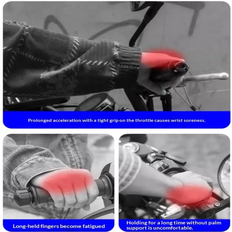 유니버설 오토바이 스로틀 어시스트 - 실리콘 논슬립 그립, 손쉬운 라이딩 보조 및 고정 도구