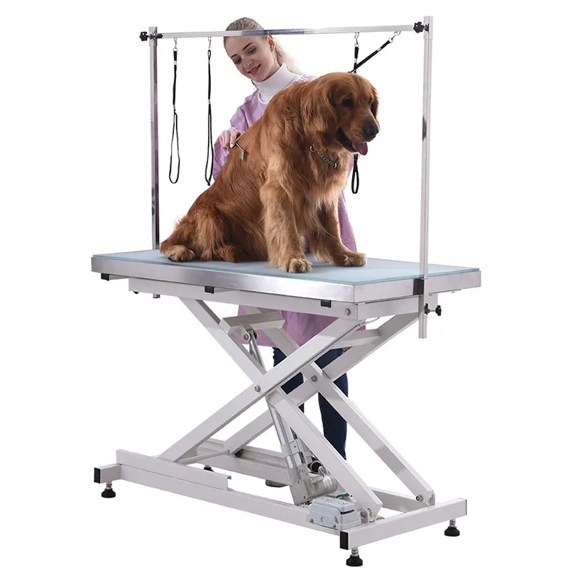 Sturdy and durable  Pet Hydraulic Lift Beauty Table Gantry Cat Dog Bath Folding Pet Shop Hospital Special Beauty Table