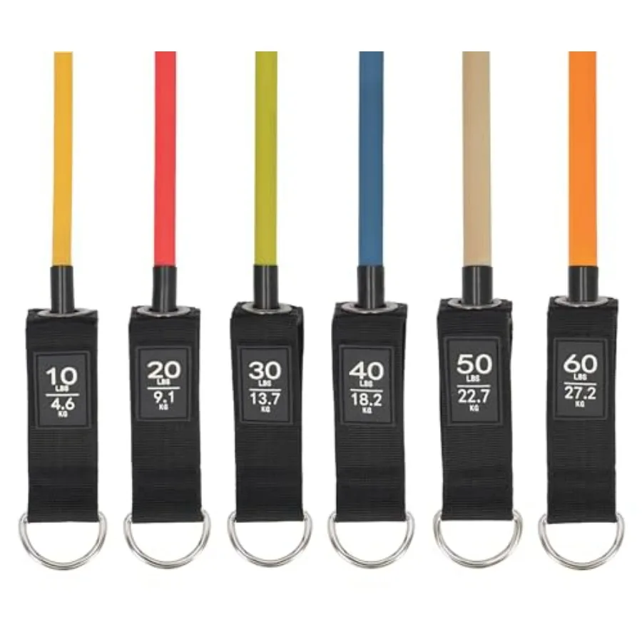 Resistance Bands Set with Handles & Grip Donut – Exercise Bands for Home Workouts, Strength Training & Full-Body Fitness, Includ