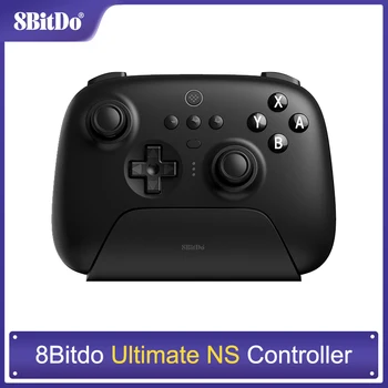 8BitDo 얼티밋 무선 블루투스 게임 컨트롤러, 닌텐도 스위치 및 PC, 윈도우 10, 11, 스팀용 충전 도크 포함