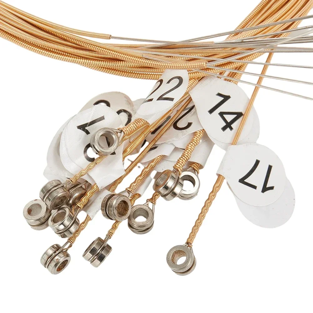 6 Pcs High Quality Guitar Strings 15/16/19/21/24Strings Lyre Brass Strings Set Nylon String Replacement Accessories