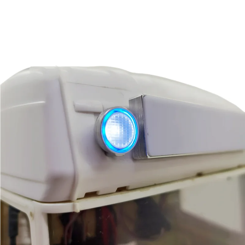 LED Angel Eyes Light Front Headlight Dome Lamp For 1/14 Tamiya RC Truck SCANIA ACTROS MAN TGX VOLVO AROCS Tamiya LESU Parts 3
