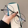 Classic Blue Light Blocking Women Glasses Frame Fashion Round Metal Reading Eyewear Optical Prescription Presbyopia Eyeglasses 2