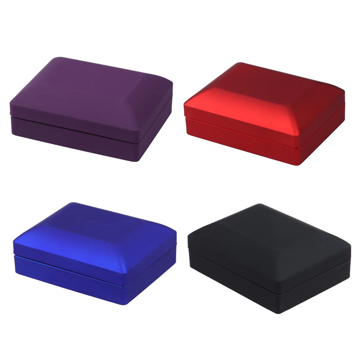 Creative LED Lighted Jewelry Gift Box in Purple (7x9x3.2cm) with built-in lighting to s... - SKU LJB17437 - UGI Packaging