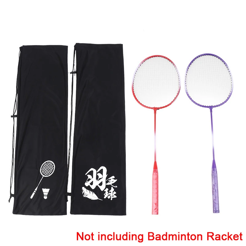 

Badminton Racket Cover Bag Soft Storage Bag Drawstring Pocket Portable Badminton Racket Cover Protection Storage Bag