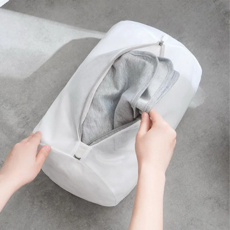 Zipper Slim Mesh Laundry Wash Bags Foldable Delicates Lingerie Bra Socks Underwear Washing Machine Clothes Protection Net 2