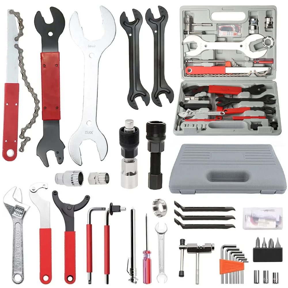 Fahrrad-Reparatur-Werkzeugsätze, 44-in-1-Werkzeugkasten, professionelles Wartungs-Service-Werkzeugset, Fahrrad-Werkzeuge, MTB, Rennrad-Reparaturwerkzeuge – Detail 8