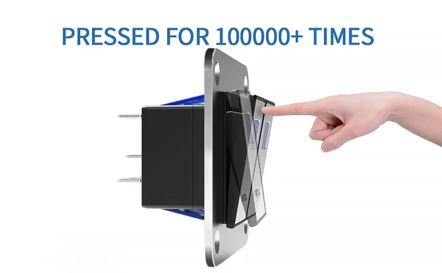 Pannello Interruttori 5 Gang Con USB E Voltmetro - Impermeabile IP65 Per Auto E Barche - Foto 6