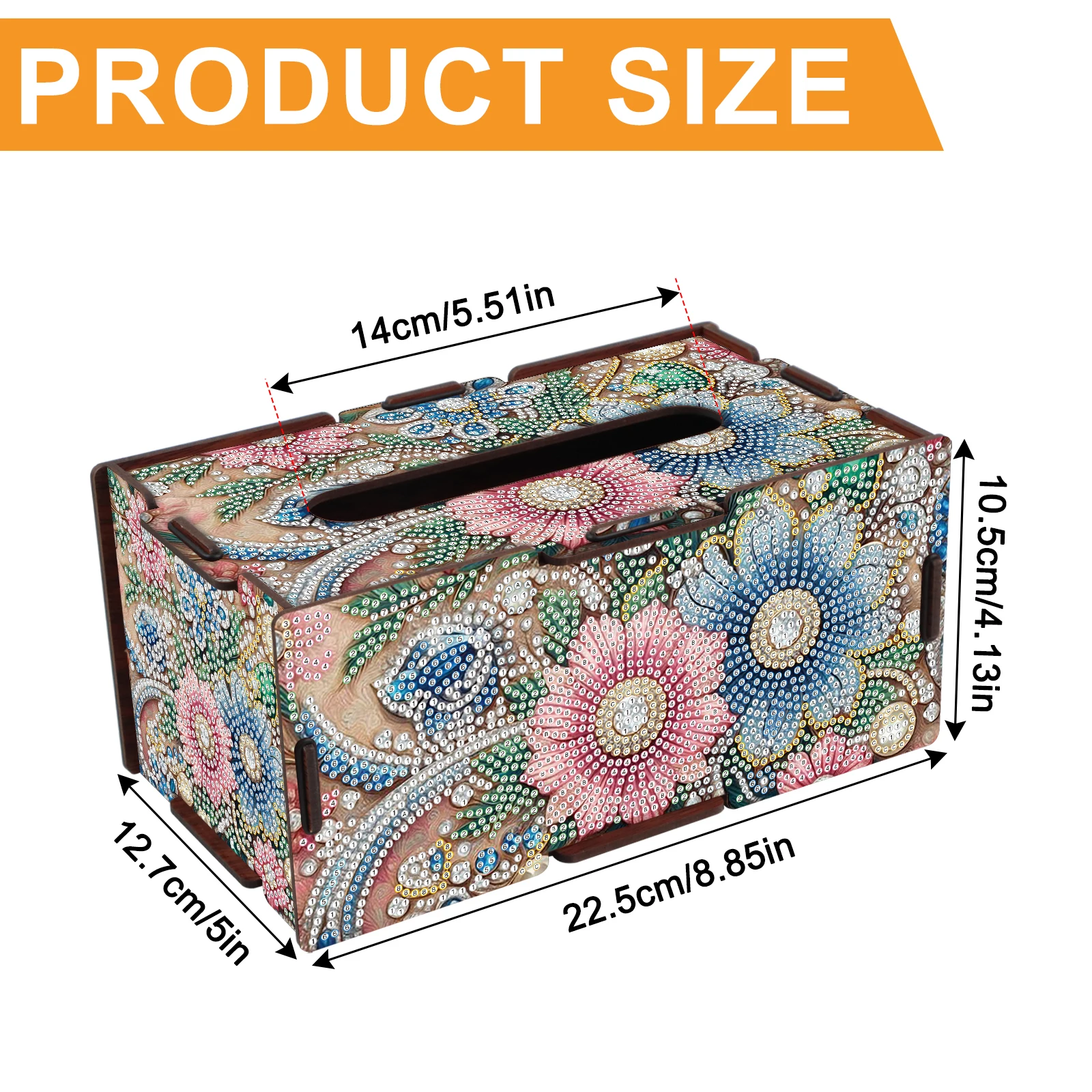 Diamond Painting Wooden Tissue Box 5D DIY Diamond Handmade Tissue Holder DIY Diamond Tissue Box for Living Room Decor
