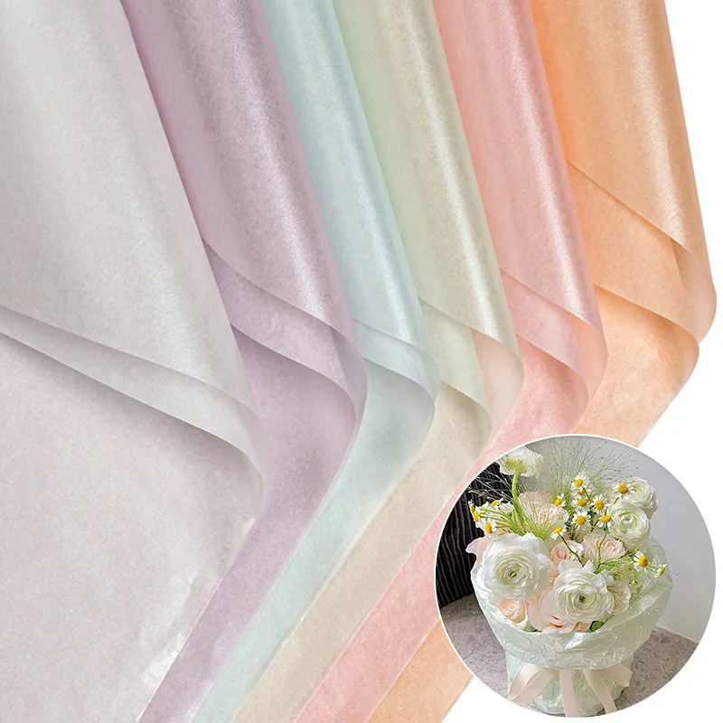 20pcs/set Flower Wrapping Paper Korean Pearlescent Paper Gift Packaging