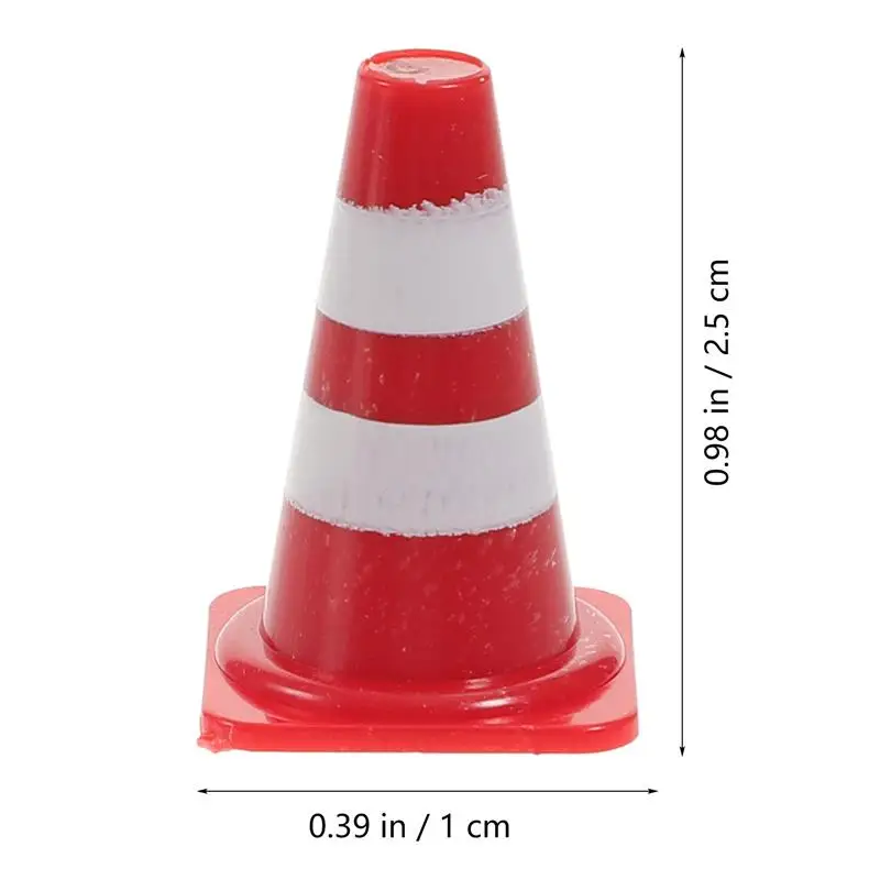 30/50pcs Kids Delicate Road Cones Kindergarten Teaching Aids Traffic Sign Toys Simulation Traffic Warning Sign Safety Road Cone plastic road cone