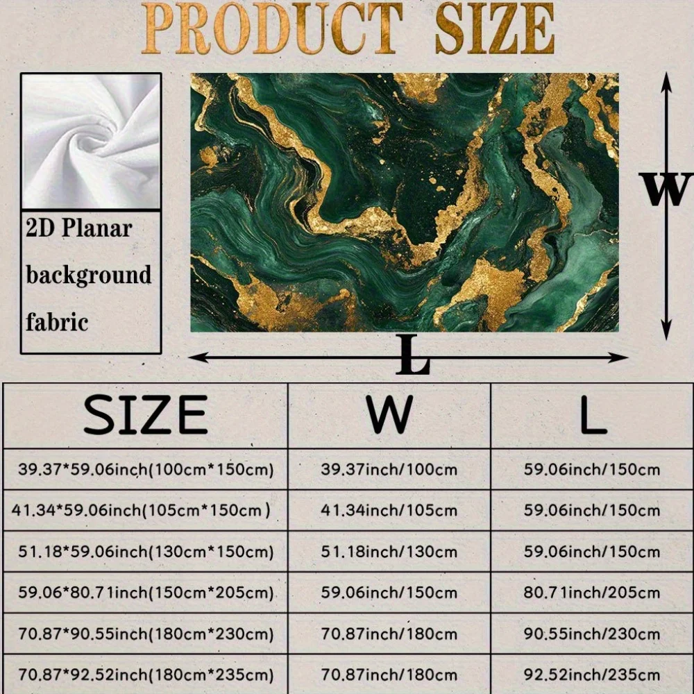 Green Gold Marble Tapestry 4