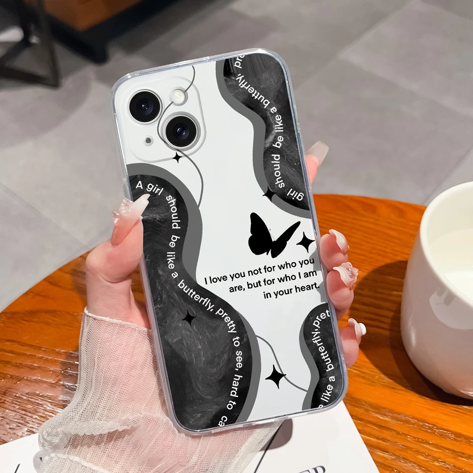 thumbnail image 1 of Cases For Apple iPhone 15 Plus Pro Max Unique Design Soft Silicone Transparent Anti Drop Phone Cover For iPhone15 15Pro 15Plus, 1 of 5