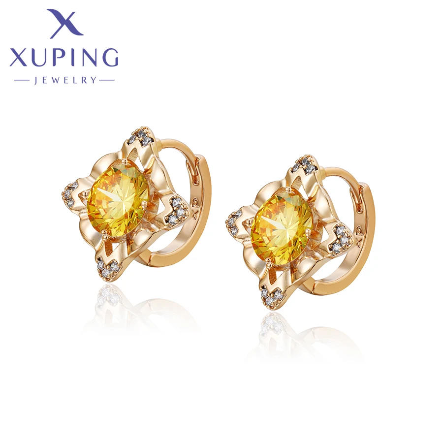 Xuping Jewelry New Arrival Серьги Square Gold Color Women