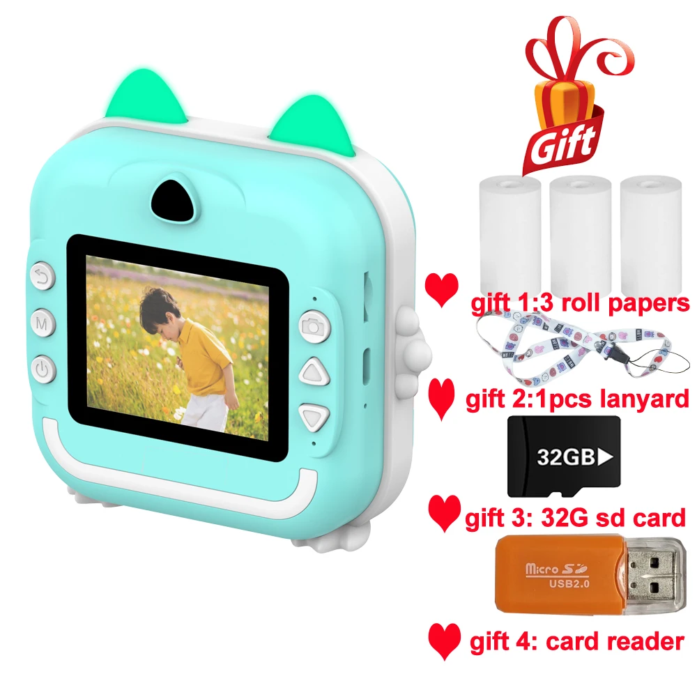 Fotocamera istantanea per bambini stampa istantanea fotocamera digitale  stampa Wireless fotocamera Bluetooth stampa fotografica senza inchiostro  regali per bambini. - AliExpress