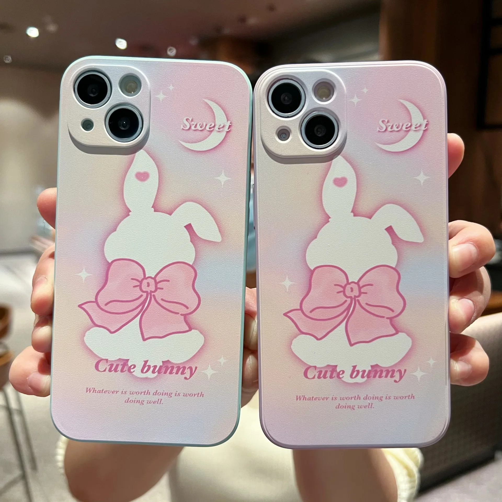 Luxury Sweet Girls Crystal Bow Tie Kawaii Phone Case For iPhone