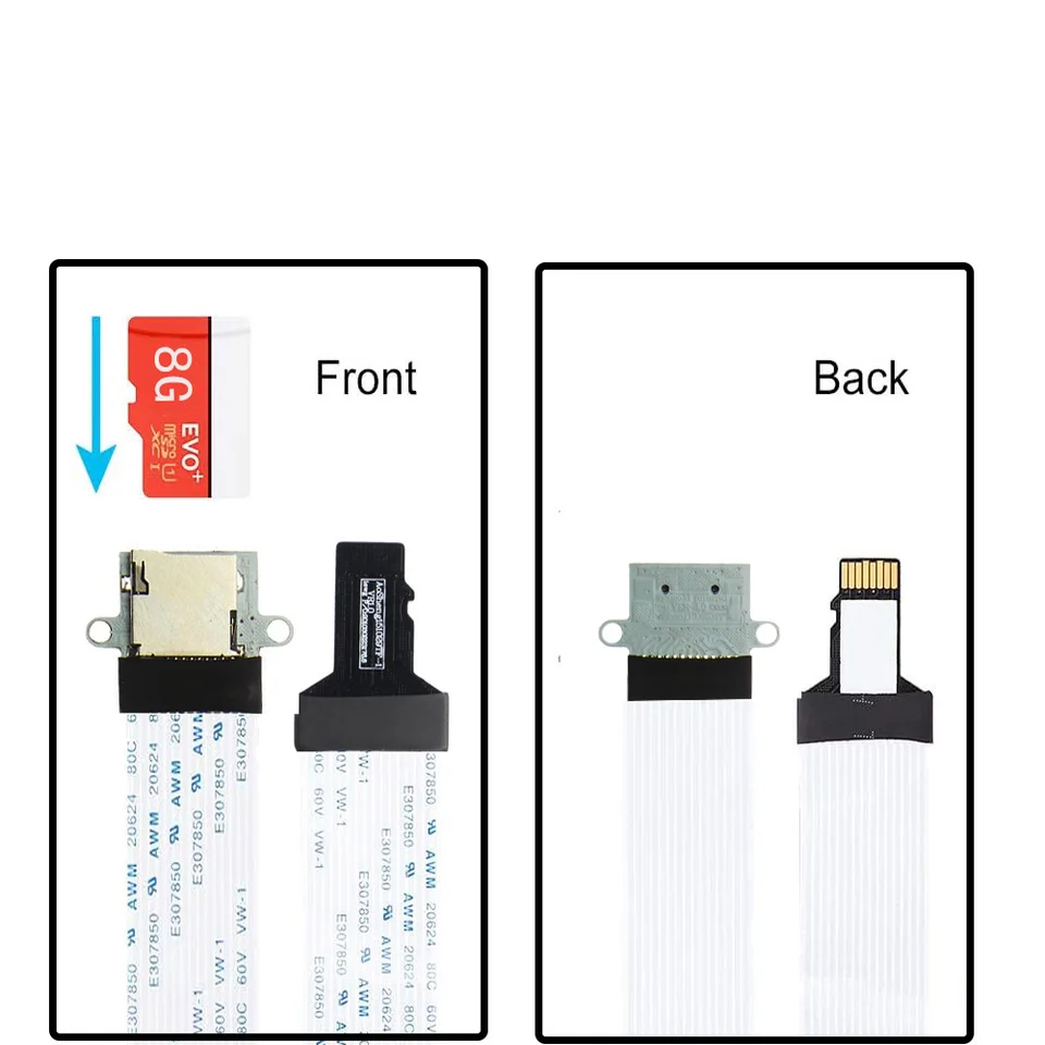 Cavo Prolunga Adattatore Per Micro SD - Estensore Flessibile 53,5 Cm Per GPS Auto, Stereo, DVR E Smartphone