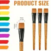 5/10pcs Premium Flat Paint Brush Set - Versatile Synthetic Nylon Brushes for Watercolor, Acrylic, Oil Painting & Body Art 5