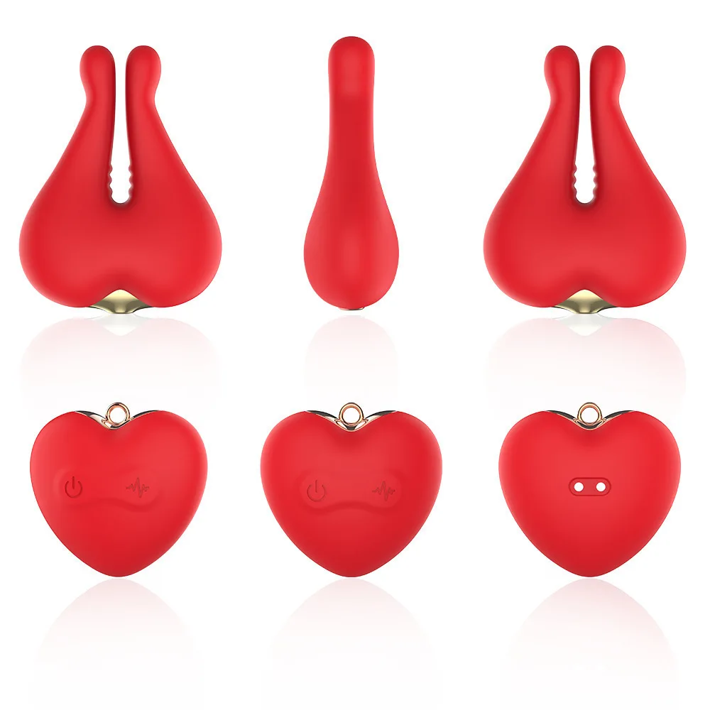 Suction Nipple Clamps with Magnetic Attraction & Powerful Vibration, Breast Massager for Women, Adult Sex Toy