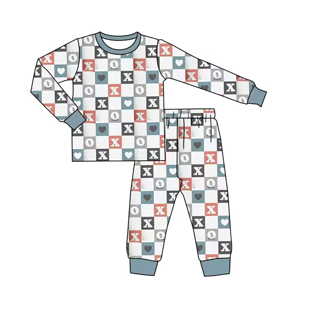 

Valentine's Day boys girls love pajamas long sleeves trousers two piece sets kids winter clothes pajamas for kids outfits