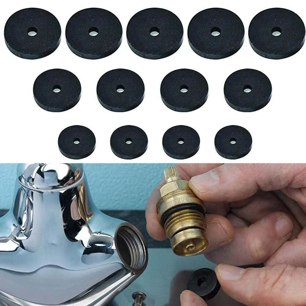 13PC Mixed Rubber Washers for Faucet Sealing Ring Leak-proof Tap Seal Drip Sink Shower Hose O-Ring Gasket rubber washers