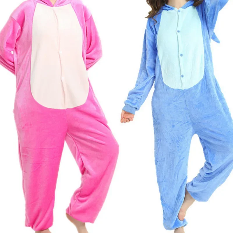 Adult Cotton Pajama Set Flannel Cartoon Animal