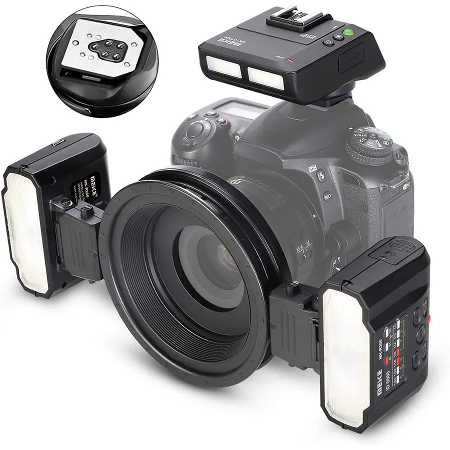 Meike MK-MT24II Macro Close-up Twin Lite Flash Compatible with EF-Mount and EOS R EOS RP Cameras
